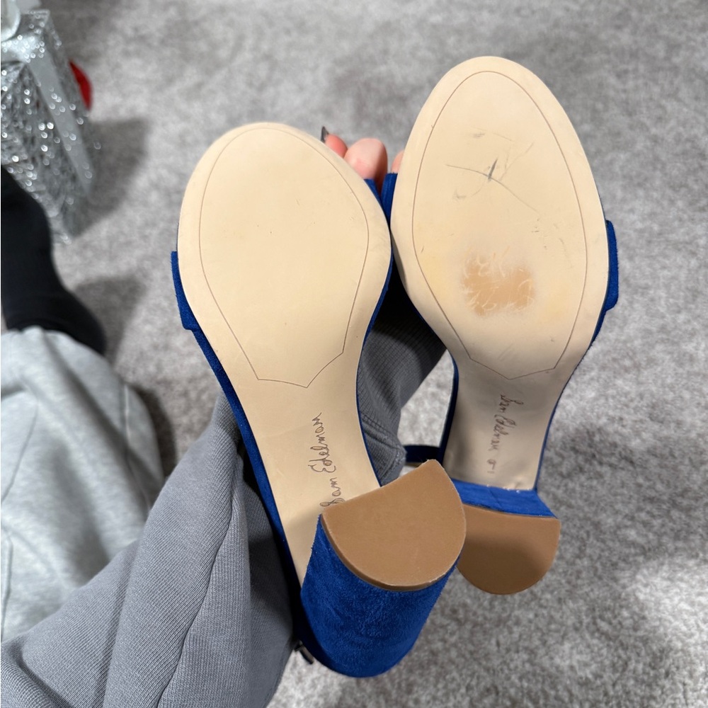 Sam Edelman Blue Suede Pumps - Picture 8 of 9